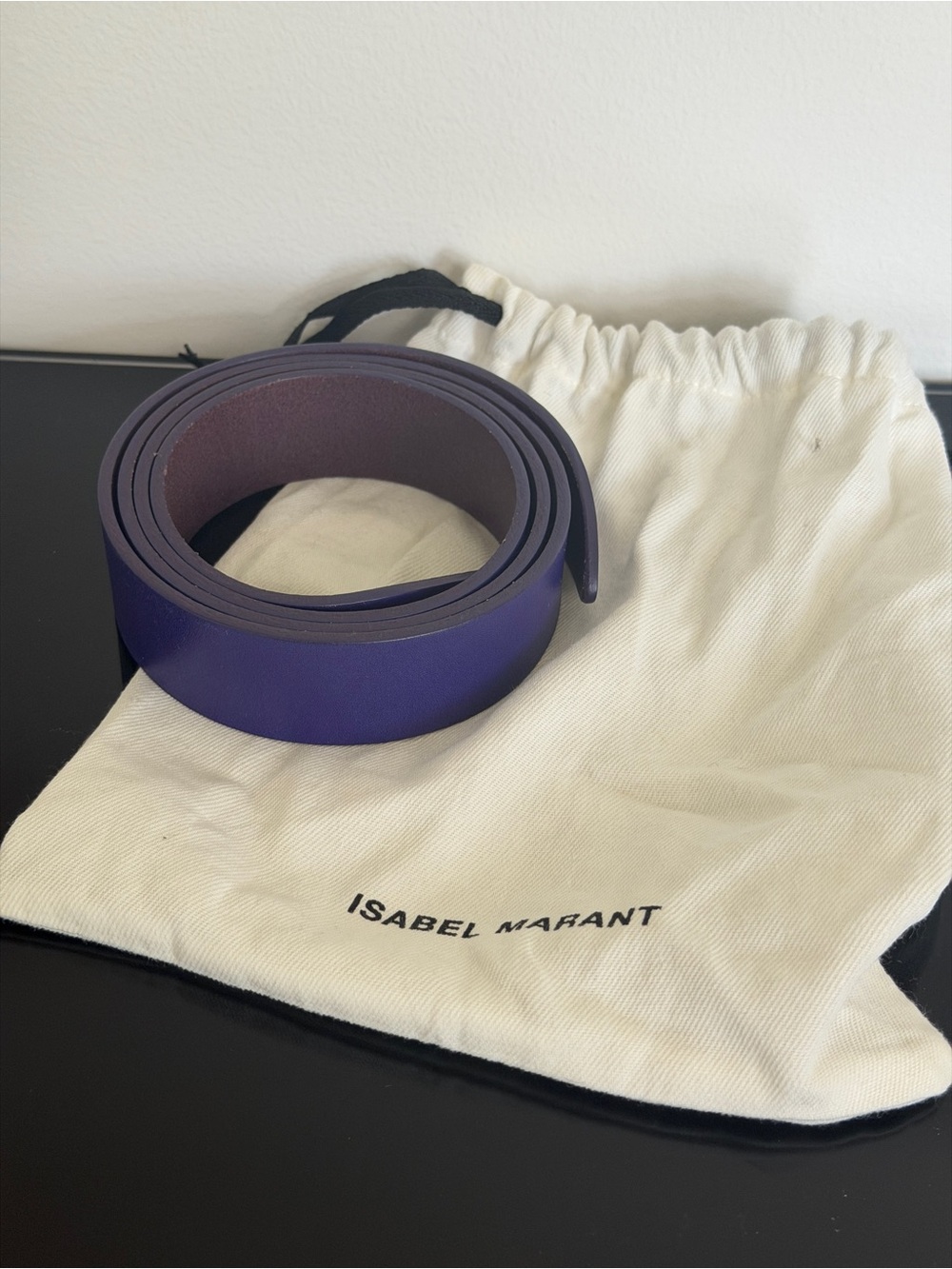 Isabel Marant Lecce Leather Belt Purple - Picture 2 of 8